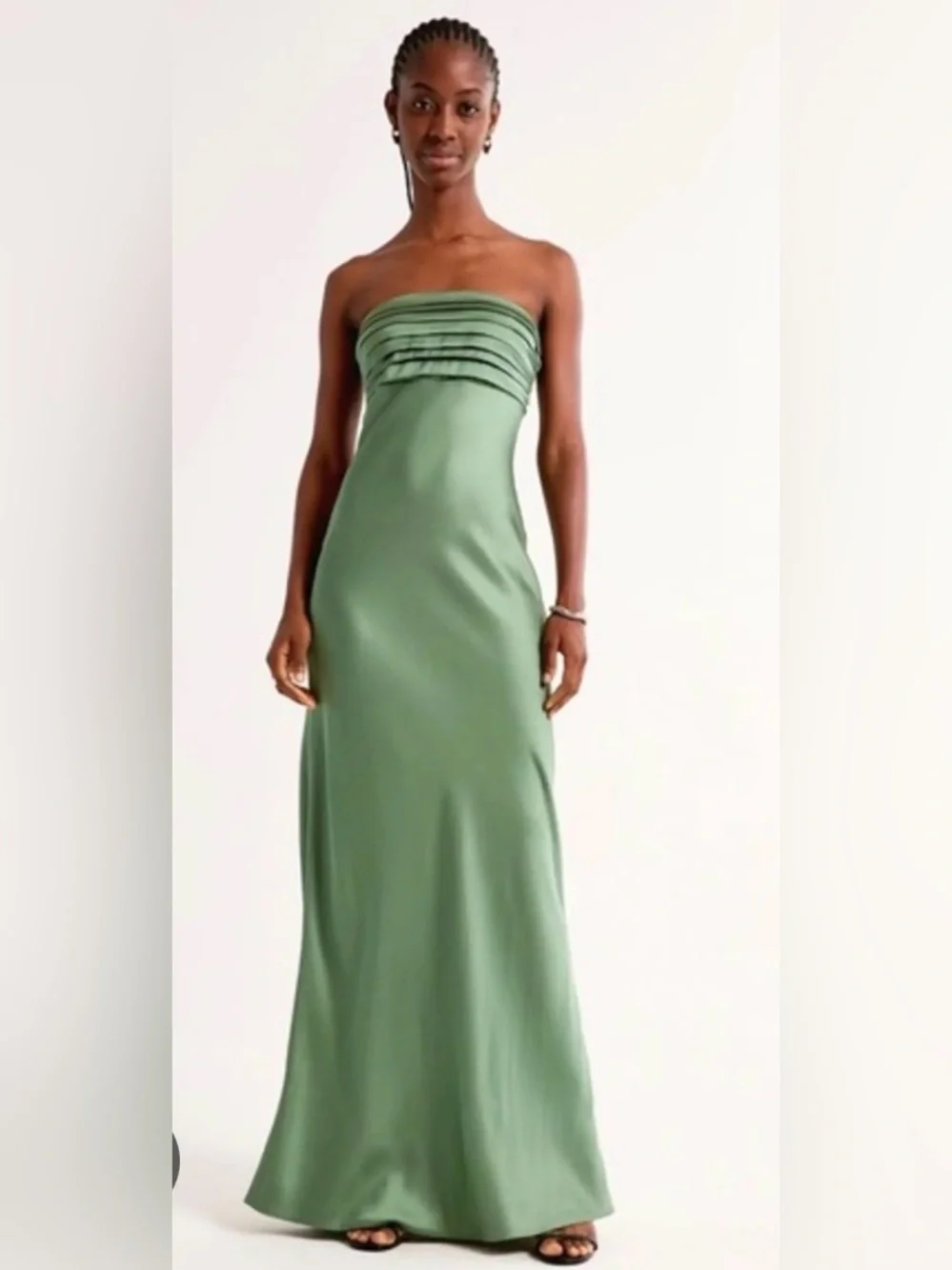 Abercrombie Sage Satin Dress